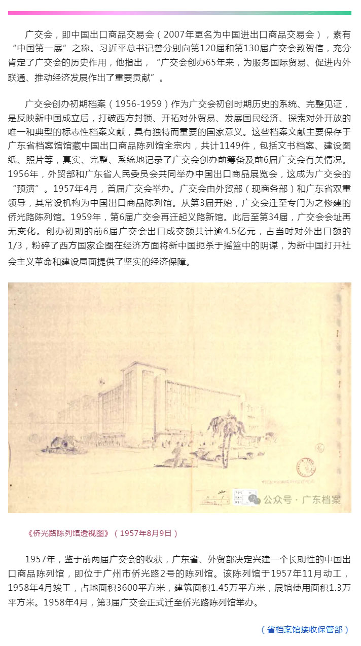 广交会创办初期档案（1956-1959）_《侨光路陈列馆透视图》.jpg